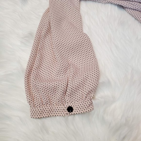 Jasmine & Juliana Pink Blouse Polka Dot Sz Sm - Picture 7 of 11